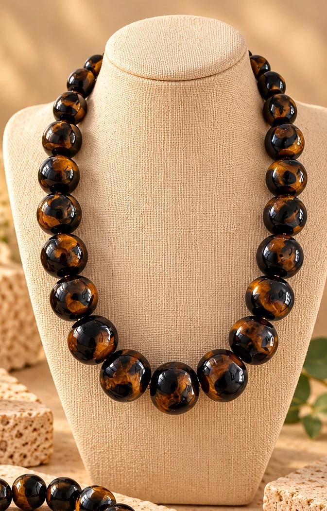 Tiger Eye necklace, bracelet and earrings