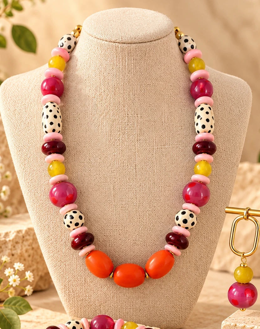 Sunset Fiesta necklace, bracelet and earrings