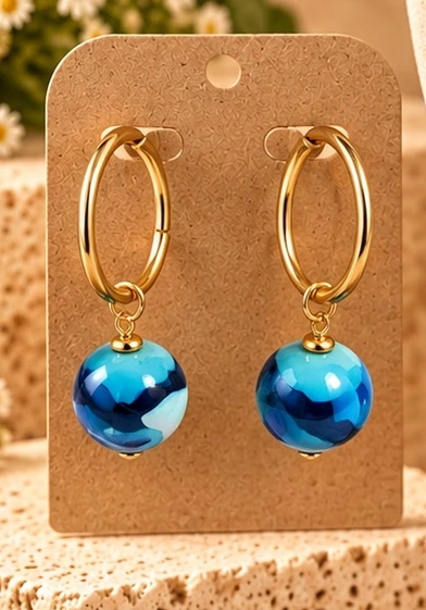 Azure Rhythm earrings — supplied product photograph