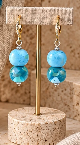 Aqua Mosaic earrings — supplied product photograph