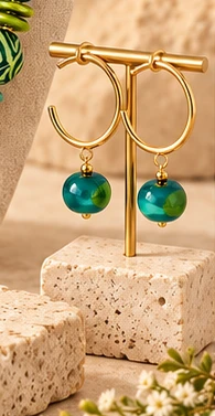 Verdant Muse earrings — supplied product photograph