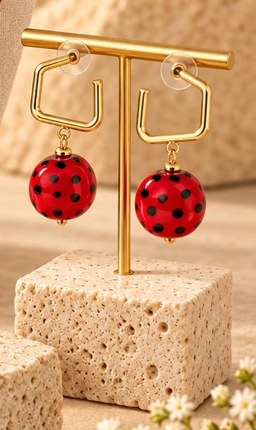 Scarlet Dot earrings — supplied product photograph