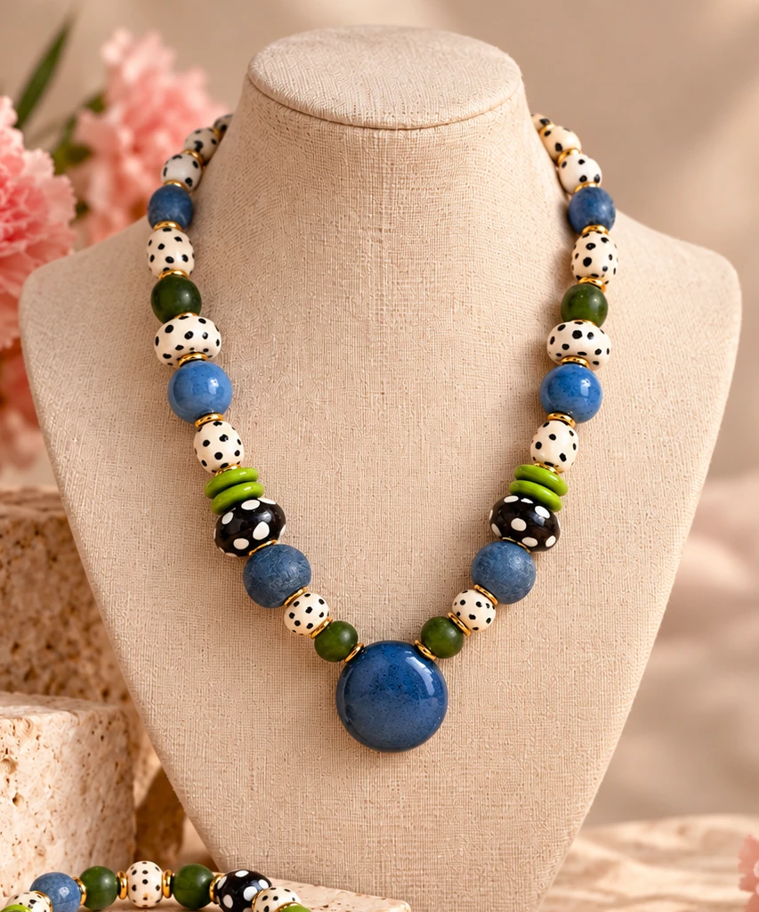 Botanical Charm necklace, bracelet and earrings