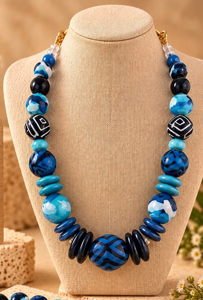 Azure Rhythm necklace, bracelet and earrings