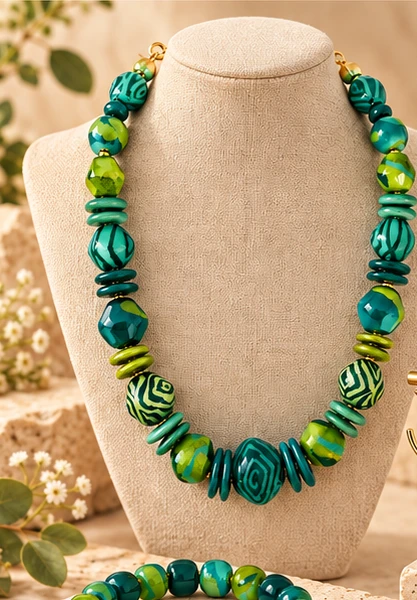Verdant Muse necklace, bracelet and earrings