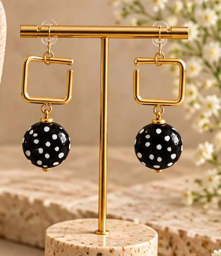 Monochrome Muse earrings — supplied product photograph
