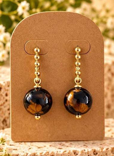 Tiger Eye earrings — supplied product photograph