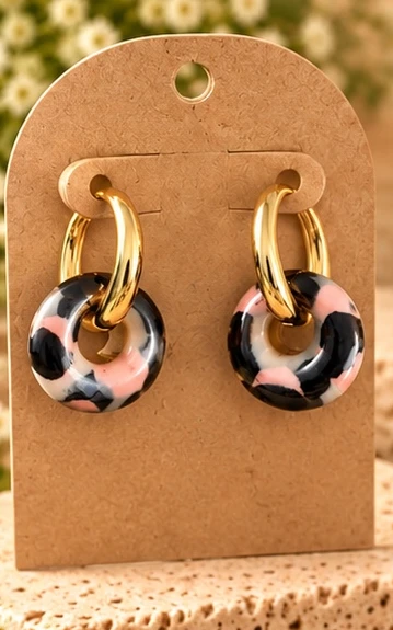 Blush Noir earrings — supplied product photograph