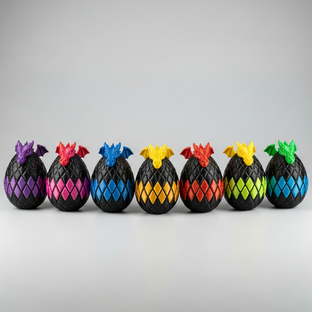 Glow-in-the-Dark Dragon Egg Set (6-Pack)