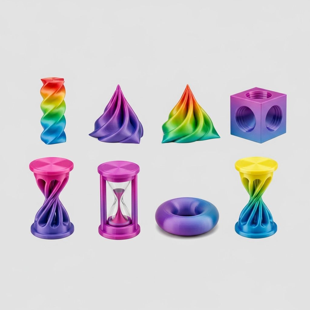 Rainbow Gradient Spiral Fidget Set (8-Pack)