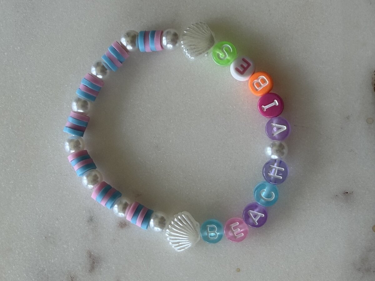 Beach Vibes Letter Bracelet
