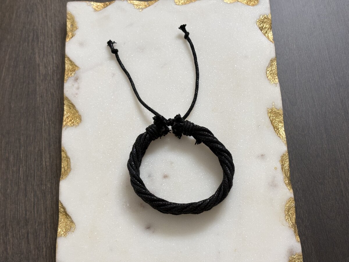 Black Twisted Rope Cord Bracelet