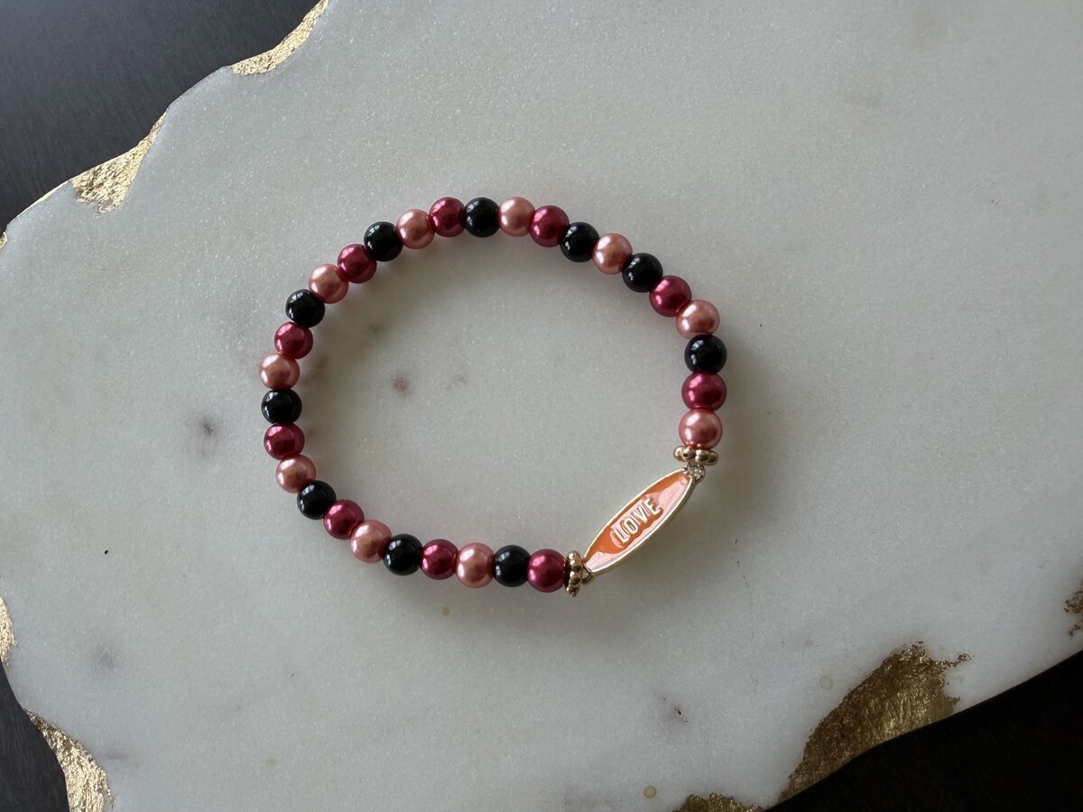 Love Pearl Bead Bracelet