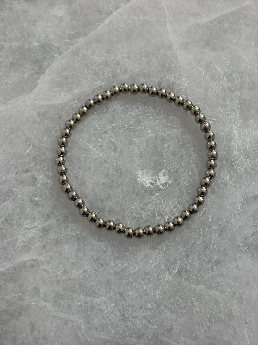 Silver Ball Bead Bracelet