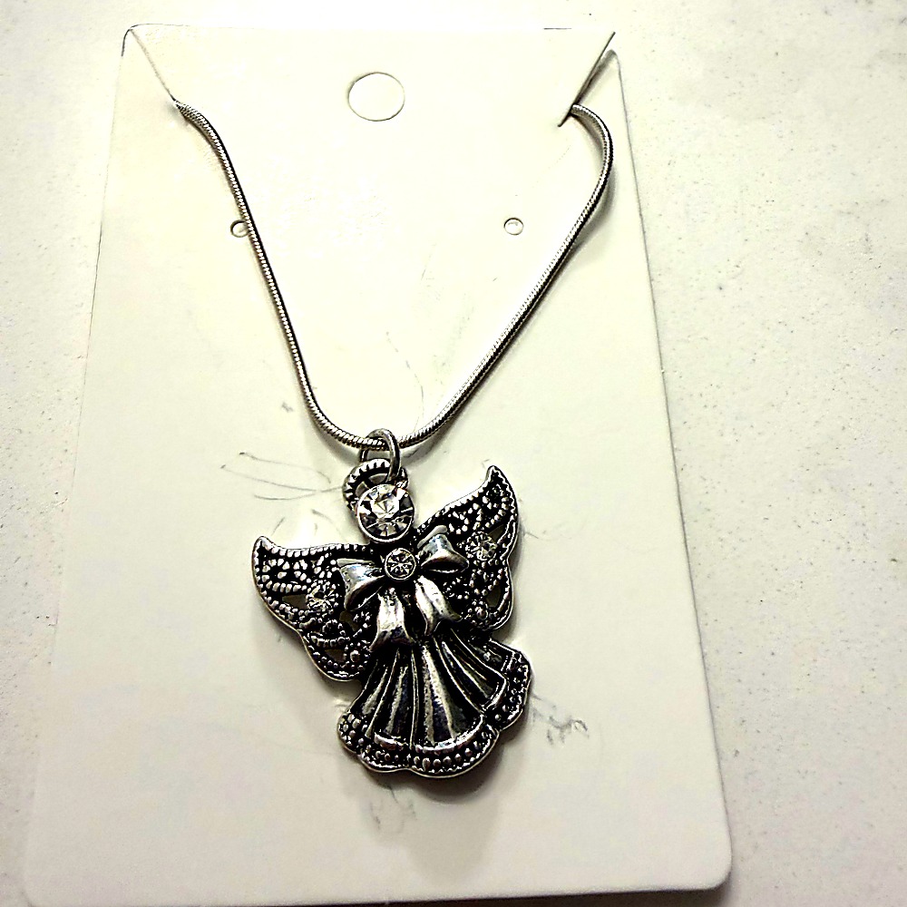 Guardian Angel Rhinestone Necklace