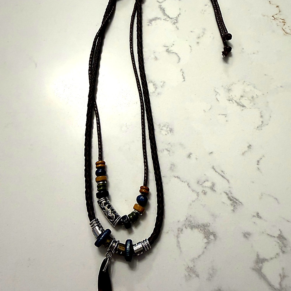 Boho Braided Fang Necklace