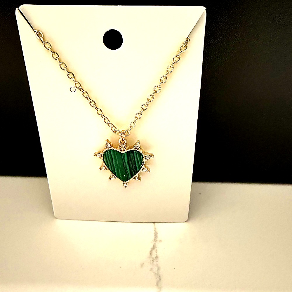 Malachite Heart Necklace