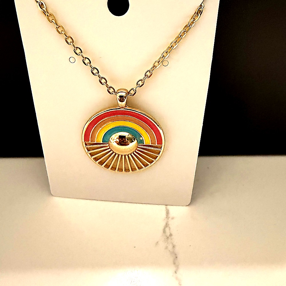 Rainbow Sunburst Necklace