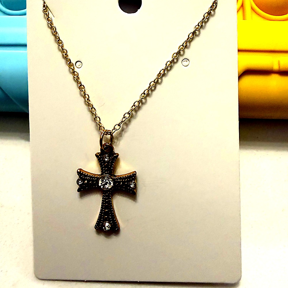 Rhinestone Cross Necklace