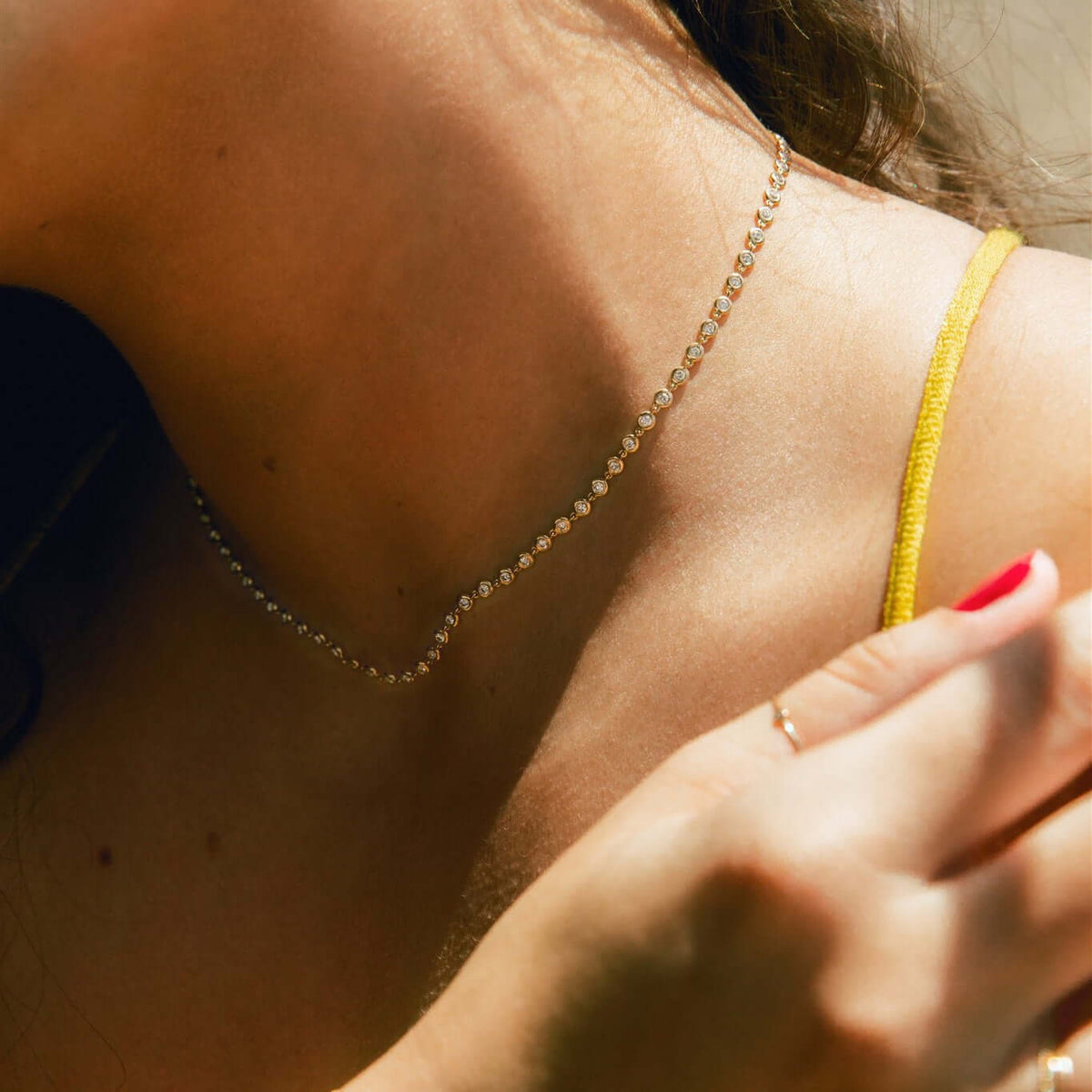 Dainty welded permanent necklace from Trendlingzz in Omaha, Nebraska