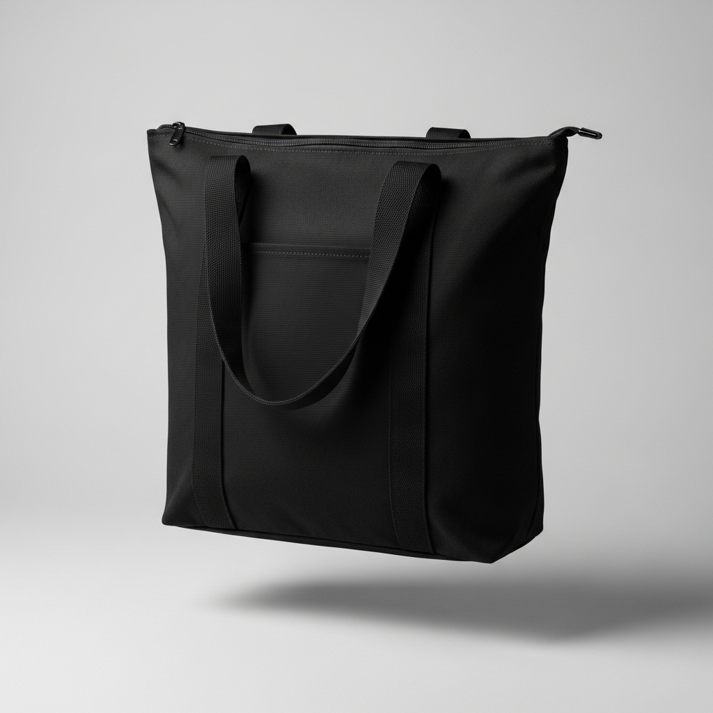 Black Canvas Tote